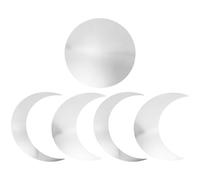 GLEAVI Pegatinas de Pared Autoadhesivas de Espejo de Luna Acrílico 100 G Plateado Decoración para Sala y Dormitorio Adhesivo Decorativo Resistente a Deformación y Rotura