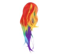 GLEAVI Peluca Cosplay Larga Degradada Arcoíris de Fibra Resistente al Calor para Mujer, Peluca Sintética Colorida para Fiesta, Carnaval y Disfraces, Adecuado para Anime y Actuaciones