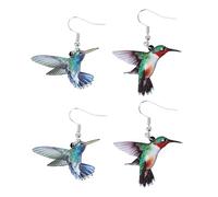 GLEAVI Pendientes de Acrílico Diseño de Aves Colibrí Pichón Águila Búho y Loro 2 Pares Ligeros y Cómodos para Fiestas y Uso Diario Accesorios de Moda para Mujer y Niña