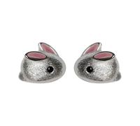 GLEAVI Pendientes de Conejo para Mujer de Plata S925 Pendientes de Moda Pequeños y Delicados Joyería Oreja Diseño Sencillo y Adorable Ideales para Uso Diario y Ocasiones Obsequios