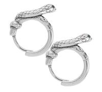 GLEAVI Pendientes de plata S925 con hebilla de serpiente, zirconia verde, diseño minimalista, pendientes pequeños y ligeros para uso diario y ocasiones casuales