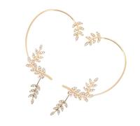 GLEAVI Pendientes de Presión Pedrería Forma de Hojas Desmontables Color Plata 1 Par para Mujer y Niña Accesorios de Moda Elegantes para Uso Diario y Ocasiones Obsequios