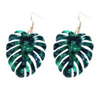 GLEAVI Pendientes Tortuga Monstera Joyas Verdes de Verano para Mujeres Accesorio de Orejas Planta Obsequio de Plantas para Ella