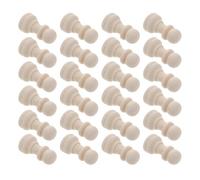 GLEAVI Piezas de Ajedrez Diseño en Blanco de Madera 32 Piezas sin Terminar, Piezas de Ajedrez sin Pintar Ligeras y Compactas para Tablero y Manualidades DIY