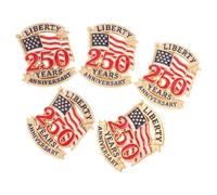 GLEAVI Pin de Solapa Patriótico de Aleación 5 Unidades Broche Bandera de Estados Unidos para Ropa y Mochilas Accesorio Ligero para Celebraciones del 250 Aniversario de Estados Unidos