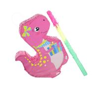GLEAVI Piñata Dinosaurio Rellenable para Golpear Decoración Fiesta Infantil Divertido para Cumpleaños y Celebraciones Incluye Piñata Rosa y Bastón