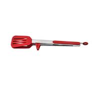 GLEAVI Pinza de Cocina Inoxidable con Cabeza de Silicona Roja Resistente al Calor Ergonómica y Antideslizante para Barbacoa Restaurante y Uso Profesional