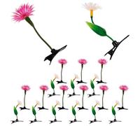 GLEAVI Pinzas Cabello Brotes de Plantas 20 Piezas Accesorios Divertidos para Niñas Diseño de Flores Amarillas y Girasoles Morados Clips Decorativos para Peinados Creativos