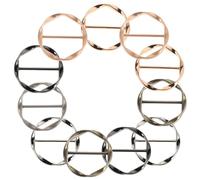 GLEAVI Pinzas Metálicas Ajustables para Ropa 12 Unidades Clips para Bufandas Camisetas y Chales Accesorios para Sujetar Dobladillo Broches de Moda Colores Variados Oro Brillante