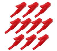 GLEAVI Pinzas para Batería de 50a Aislamiento Completo, Clips de Cocodrilo en Acero y PVC, Paquete de 10 Piezas para Conexión Segura y Prueba de Cables Eléctricos
