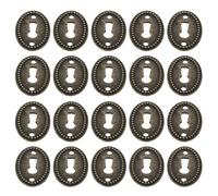 GLEAVI Placa Ovalada para Cerradura de Aleación de Zinc 38X25 MM Cubierta Decorativa Vintage para Cajones y Muebles Paquete de 20 Unidades Adorno Funcional para Puertas de Armarios y