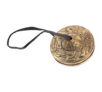 GLEAVI Platillos de dedo de latón hechos a mano, mini crótalos para danza del vientre, instrumento de percusión ritual tibetano para meditación y ceremonias, sonido auténtico y duradero