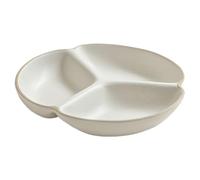 GLEAVI Plato de control de porciones: Plato moderno de cerámica con divisiones - Bandeja dietética de 3 compartimentos para comidas saludables, ideal para uso en casa y restaurantes