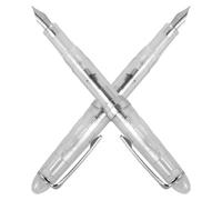 GLEAVI Pluma Estilográfica de Tinta Absorbente Carga por Pistón, 2 Piezas Transparentes de ABS, para Caligrafía y Uso Portátil en Escritura Creativa