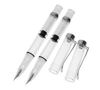 GLEAVI Plumas Estilográficas Transparentes Convertidor de Tinta y Pistón, 2 Unidades para Caligrafía y Escritura Creativa en Oficina y Escuela