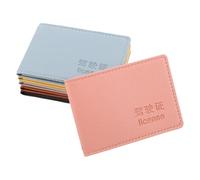 GLEAVI Portadocumentos de Coche Compacto de Cuero PU Resistente 6 Ranuras para Licencia de Conducir y Tarjetas, Organizador para Mujer y Hombre, Estuche Portátil para Registro y Seguro