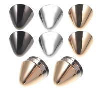 GLEAVI Protectores de Punta Triangulares para Tacones Altos Metálicos Cubiertas de Punta Resistentes al Impacto en Colores Dorado Plateado y Gris 6 Pares para Reparación y Protección