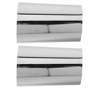 GLEAVI Pulseras Tipo Brazalete Plateadas de Metal 2 Piezas Pulseras Abiertas Gruesas y Llamativas para Mujer Accesorio para Actuaciones Fiestas y Festivales Diseño Largo y