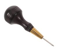 GLEAVI Punzón Diseño Ergonómico de Madera y Metal para Coser Cuero Punta Rombo de 3mm Precisión y Durabilidad para Reparación de Zapatos y Talleres