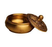 GLEAVI Quemador de Incienso de Mesa de Latón Elegante y Antiguo para Hogar Soporte para Aromaterapia Estudio Dormitorio y Yoga Purificador de Aire y Relajación