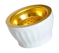 GLEAVI Quemador Elegante y Funcional de Cerámica Blanco Ligero de Incienso Diseño Creativo Decorativo Adorno de Mesa para Cafés y Hogares