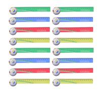 GLEAVI Regla de Fútbol de Madera 18 Cm Diseño Divertido, 20 Unidades Multicolor para Material Escolar, Premio Estudiantil y Manualidades en Aula y Oficina Color Aleatorio