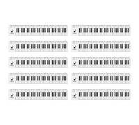 GLEAVI Regla de Plástico Transparente para Dibujo Diseño de Musical y Teclado de Piano, 15 CM, Herramienta de Medición Precisa, Adecuado para Exámenes y Aulas