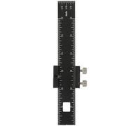 GLEAVI Regla Deslizante Ajustable de Metal 15 CM 6 Pulgadas para Carpintería y Construcción Regla de Cálculo para Ingenieros Marcadores Métricos y Imperiales Herramienta de Medición