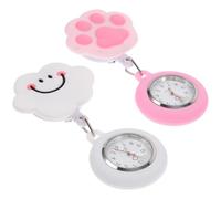 GLEAVI Relojes de Enfermera Práctico y Preciso Clip Extensible de Silicona Juego de 2 Reloj de Bolsillo para Auxiliar de Enfermería y Personal Sanitario