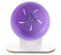 GLEAVI Rueda Deportiva Silenciosa para Hámster de 15 CM con Soporte Blanco Rueda de Plástico Resistente para Correr en Jaulas Compatible con Jerbos y Ratones Pequeños Ejercicio para