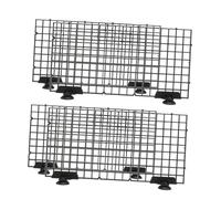 GLEAVI Separador de Acuario Negro Pequeño 4 Piezas con Rejilla Plástica para Filtración Inferior, Tablero Divisorio para Peceras, Clips de Sujeción 8 Unidades, Accesorio para Tanques