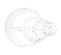 GLEAVI Set de 4 Transportadores Circulares de Plástico Transparente para Geometría Visibilidad Clara y Uso Versátil, Ideales para Dibujo Técnico y Oficina