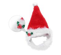 GLEAVI Sombrero Navideño para Mascota Pequeño Cinta Decorativa Roja Accesorio para Fiestas de Navidad Tocado para Perros y Gatos Disfraz Festivo para Mascotas
