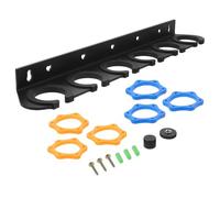 GLEAVI Soporte de Pared para Micrófonos 6 Orificios, Montaje Seguro y Resistente para Micrófonos Cable E Inalámbricos, Adecuado para Estudio, Grabación y Organización en Hogar y Eventos