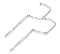 GLEAVI Soporte para Bajante de Canalón de Lluvia 160 Mm, 2 Piezas, Acero Resistente Plateado, Montaje para Canalones Exteriores, Accesorio para Protección y Fijación en Techos