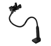 GLEAVI soporte para secador de pelo aseo Poseedor Pararse secador de mascotas porta herramientas para el cuidado de mascotas secador de pelo de pie con abrazadera abdominales Negro