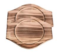 GLEAVI Soportes para Cacerolas De Madera 21.4x17.4x1.6 Cm, Tapete Multifunción Resistente Al Desgaste, Base Estable, para Cocina y Mesa, Pack 2 Piezas