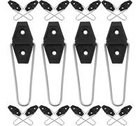 GLEAVI Soportes para Marcos de Fotos 30 Unidades, Caballete Trasero de Plástico Negro, Soporte para Exhibición y Organización de Cuadros y Espejos, Adecuado para Escritorio y DIY