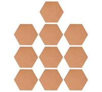 GLEAVI Tablero de Corcho Hexagonal Material de Corcho Natural Autoadhesivo 10 Piezas Múltiples Usos Adecuado para Mensajes y Decoración Creativa para Oficina