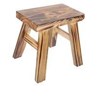 GLEAVI Taburete De Madera Maciza Baño Cómodo Asiento Retro para Cambiador De Zapatos y Lavar Los Pies