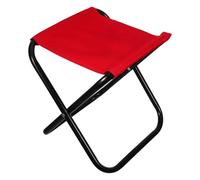 GLEAVI Taburete Plegable Portátil Mini Rojo, Silla Ligera de Camping para Exteriores y Hogar, Estructura de Acero Resistente, Asiento de Tela Cómoda, Adecuado para Pesca y Senderismo
