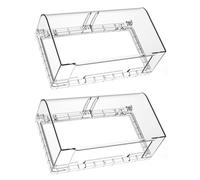 GLEAVI Tapa Protectora Adhesiva para Enchufe de Pared Doble 86 Tipo Caja Anti Salpicaduras Transparente para Baños y Cocinas 2 Unidades