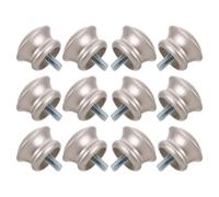 GLEAVI Tapas de Extremo para Barra de Cortina 16Mm Plateadas Tipo Hongo 6 Piezas de Plástico Atornillables Remates Decorativos para Sala y Oficina Accesorios de Reemplazo para