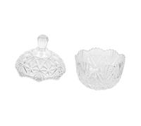 GLEAVI Tarro de Vidrio con Tapa para Almacenamiento de Dulces Caja de Grande y Resistente para Mesa Dulce y Bodas Diseño con Ondulado y Acabado Recipiente Transparente Decorativo y