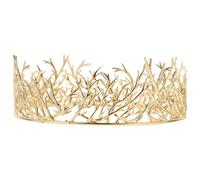 GLEAVI Tocado Retro para Bodas y Disfraces, Adorno Metálico Estilo Medio Oriente para Mujer y Hombre, Accesorio Vintage para Novia, Rey y Fiestas Formales, Diadema para Dama y Cosplay