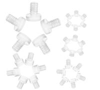 GLEAVI Topes de Transparentes para Tablero de Mesa de Cristal Vástago 100 Unidades 5 Tamaños 5Mm Pequeño 5Mm Grande 6Mm y 8Mm Almohadillas Antideslizantes y