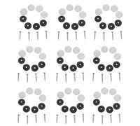 GLEAVI Tornillos Decorativos de Acero Inoxidable 20 Mm con Tapas para Espejos y Paneles de Baño, 100 Piezas, Herrajes de Fijación para Vidrio, Publicidad y Decoración en Interiores