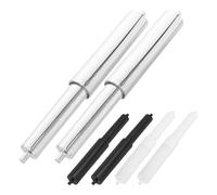 GLEAVI Varilla de Repuesto Extensible para Portarrollos de Papel Higiénico Varilla Resorte Ajustable Pequeña Acero Inoxidable Cromado y Negro Pack 6 Piezas para Baño