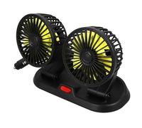 GLEAVI Ventilador Doble Cabeza para Coche Ventilador Portátil de Refrigeración Circulación de Aire para Vehículos Instalación Ruido para Verano