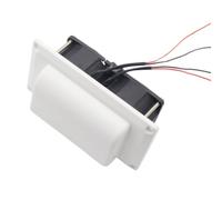 GLEAVI Ventilador Lateral para Caravana 12v 15w para Techo y Lateral | Abs, Cobre y Goma, Malla Interna, Instalación Fácil Ruido, Blanco